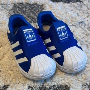 Adidas Kids Royal Blue and White Sneakers